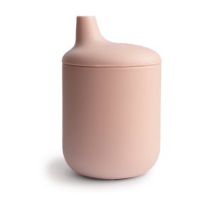 Mushie силиконова чаша с мек накрайник Blush