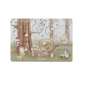 Little Dutch Дървен музикален пъзел Forest Friends