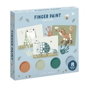 Little Dutch Комплект за рисуване с пръсти Forest Friends