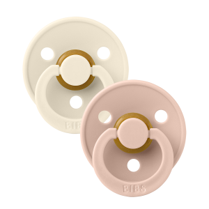 BIBS COLOUR залъгалка каучук Ivory/Blush 0-6 месеца