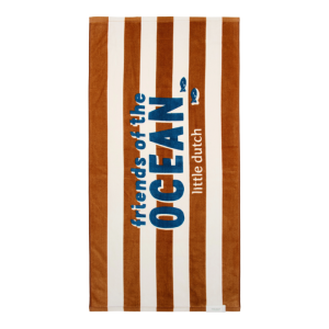 Little Dutch Детска Хавлиена Плажна Кърпа Ocean World Brown Stripe 